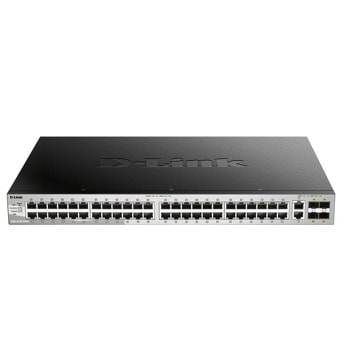 Суич D-Link DGS-3130-54TS/SI, 10000 Mbps, 54 порта, 48 x 10/100/1000 Mbps, 2x 10000 Mbps, 48 x PoE, 4x SFP+ | JAR Computers D-Link DGS-3130-54TS/SI