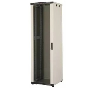 Комуникационен шкаф Lande LN-CK12U6080-LG-121, 19", 12U, 600 x 800 мм, стъклена врата, сив | JAR Computers Lande LN-CK12U6080-LG-121