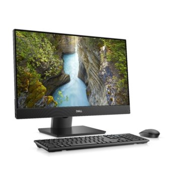 All In One компютър Dell Optiplex 5480 AIO (N006O5480AIO), шестядрен Comet Lake Intel Core i5-10500T 2.3/3.8 GHz, 23.8" (60.45 cm) Full HD IPS Anti-Glare Display, 8GB DDR4, 256GB SSD, 1x USB 3.2 Type-C, Windows 10 Pro | JAR Computers Dell Optiplex 5480 AIO N006O5480AIO