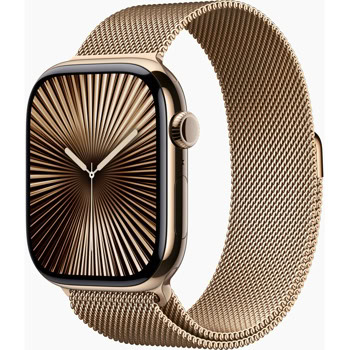 Apple Watch Series10 Cell 46mm Gold Titan Milanese