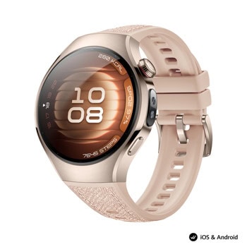 Смарт часовник Huawei Watch 5 Soc-L29L Stellar Beige, 42mm, 1.38"(3.51cm) AMOLED дисплей, 7.5 дни време на работа, бежова кожена каишка | JAR Computers Huawei Watch 5 42mm Soc-L29L Stellar Beige