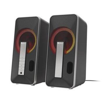 Тонколони Genesis Helium 100BT, 2.0, 10W RMS, Bluetooth 5.0, USB, AUX, черни, RGB подсветка | JAR Computers Genesis Helium 100BT RGB NCS-1635