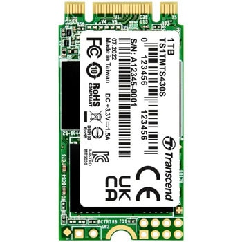 Памет SSD 1TB Transcend 430S, SATA 6Gb/s, M.2 (2242), скорост на четене до 560MB/s, скорост на запис до 520MB/s | JAR Computers Transcend 430S M.2 2242 1TB SATA III TS1TMTS430S