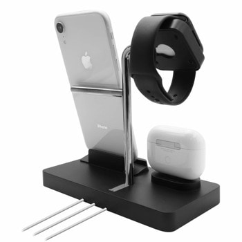 Macally 3-in-1 Apple Charging Stand MWATCHSTAND3