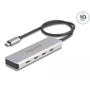 USB хъб Delock 64231, 4 порта, от USB Type-C към 4x USB 3.2 Type-C | JAR Computers Delock 64231