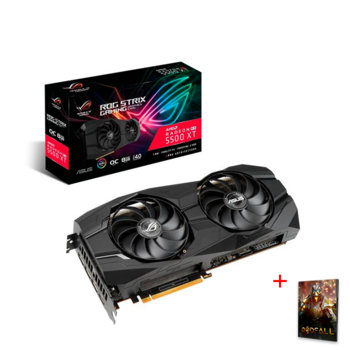 Видео карта AMD Radeon RX 5500 XT с подарък игра Godfall, 8GB, Asus ROG Gaming OC, PCI-E 4.0, GDDR6, 128bit, 3x DisplayPort, 1x HDMI | JAR Computers Asus ROG-STRIX-RX5500XT-O8G-GAMING