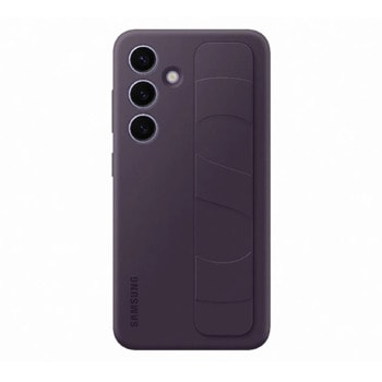 Калъф за Samsung Galaxy S24, силиконов, Samsung Standing Grip, с поставка, лилав | JAR Computers Samsung Standing Grip Dark Violet for Galaxy S24