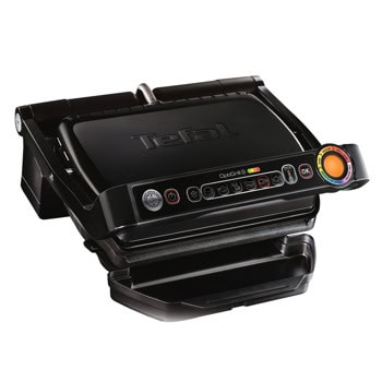 Грил преса Tefal Optigrill+ GC712834, 2000W, незалепващо покритие, 600 см² повърхност за печене, 1,2м. кабел, черен | JAR Computers Tefal GC712834 Optigrill+