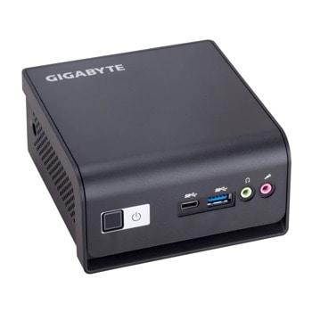 Мини компютър Barebone Gigabyte Brix GB-BMCE-4500C, двуядрен Jasper Lake Intel Celeron N4500 1.1/2.8 GHz, 1x SO-DIMM DDR4, 1x M.2, 1x Gigabit LAN, Wi-Fi, Bluetooth, 1x USB 3.0 Type-C, 3x USB 3.0, HDMI, Mini DisplayPort image
