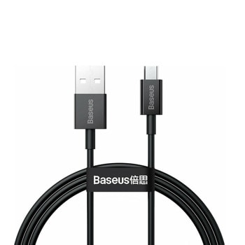 Кабел Baseus Superior CAMYS-01, от USB-A(м) към USB Micro-B(м), 1m, черен | JAR Computers Baseus Superior Series Regular CAMYS-01