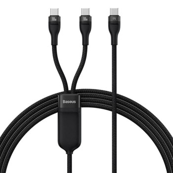 кабел baseus USB C м to 2xUSB C м 1.5m black