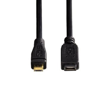 Кабел USB micro(м) към USB micro(ж), позлатен. 0.75m, Hama | JAR Computers USB micro(m) to USB micro(f) Hama 54557