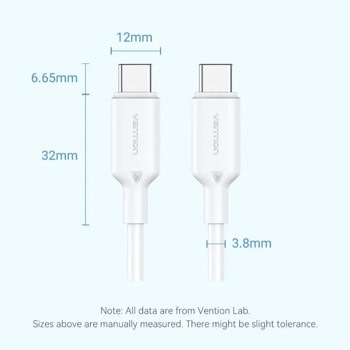 кабел vention trcwf usb c m to usb c m 1.0m