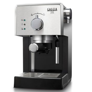 Кафемашина еспресо Gaggia Deluxe RI8435/11, 1025W, 15 bar, Филтър под налягане Crema, сребристa | JAR Computers Кафемашина GAGGIA Viva Deluxe RI8435/11