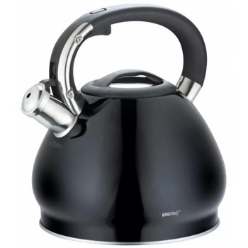 Чайник Kinghoff KH 1221, 3.4 литра, неръждаема стомана, подходящ за индукционни котлони, черен | JAR Computers Kinghoff KH 1221