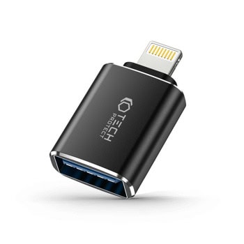 Преходник Tech-Protect Ultraboost, от Lightning(м) към USB A(ж), черен | JAR Computers Tech-Protect Ultraboost Lightning(M) to USB-A(F)