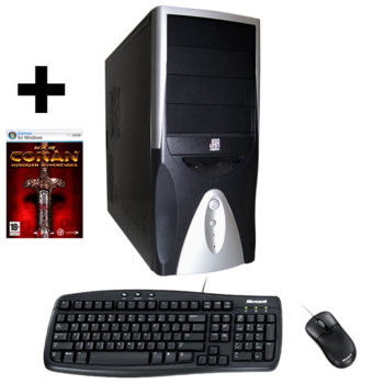 Настолен компютър PC "Баланс" +Подарък игра - "Age of Conan", Athlon64 3200+ 2.0GHz, 3GB RAM, 500GB HDD, DVDRW, ATi HD4550 512MB DDR3 (HDMI&DVI), SB5.1, LAN, Microsoft KBD & Mouse, 2г. Гаранция | JAR Computers PC "Баланс" +Подарък игра - "Age of Conan"