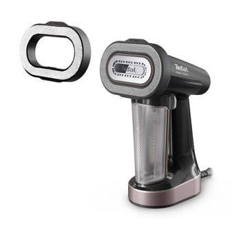 Уред за гладене с пара Tefal Pure Force, 35 г/мин непрекъсната пара, 90 г/мин парен удар, керамична повърхност, 4 нива на парата, 1800W, черна | JAR Computers Tefal Pure Force DT8765E0