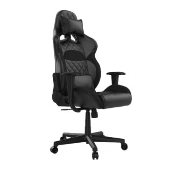 Геймърски стол Gamdias Zelus E1 L, кожа, до 190 кг натоварване, облегалка за гърба с 135 градуса регулиране, черен | JAR Computers Gamdias Zelus E1 L Black