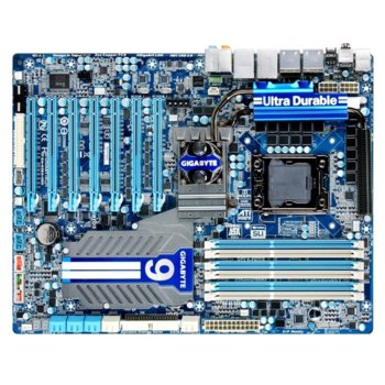 Дънна платка Gigabyte X58A-UD9, X58, LGA1366, DDR3 2200+, 4xPCI-E(SLi/CF), SB7.1 Dolby, 2xLan1000, SATA RAID 0,1,5,10, 2xSATA 6Gb/s RAID 0,1, 2xUSB3.0, 3x1394, XL-ATX | JAR Computers Gigabyte X58A-UD9