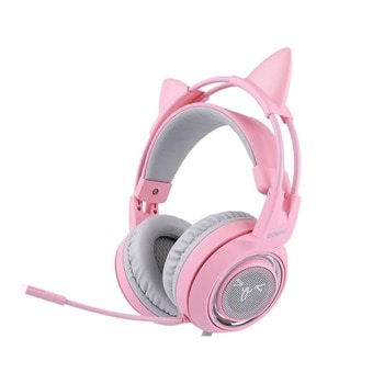 Слушалки Somic G951S-PK, микрофон, 2 метра кабел, 2x 3.5mm TRS, розови | JAR Computers Somic G951S-PK