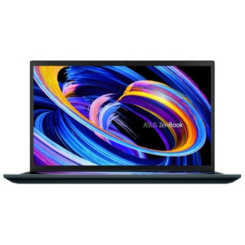 Лаптоп Asus ZenBook Duo 15 UX582H-OLED-H941X (90NB0V21-M000P0)(син), осемядрен Tiger Lake Intel Core i9-11900H 2.1/4.8 GHz, 15.6" (39.62 cm) 4K/UHD OLED Glare Touchscreen Display & GF RTX 3080 8GB, (HDMI), 32GB DDR4, 1TB SSD, Windows 11 Pro | JAR Computers Asus ZenBook Duo 15 UX582H-OLED-H941X 90NB0V21-M00