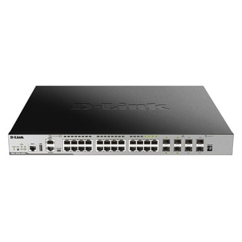 Суич D-Link DGS-3630-28PC/SI, 1000Mbps, 28 порта, 20x 10/100/1000Base-T, 4x Combo 10/100/1000BASE-T/SFP ports, 4x10GE SFP+ | JAR Computers D-Link DGS-3630-28PC/SI