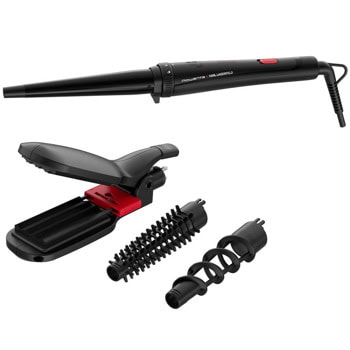 Комплект за прически Rowenta X Karl Lagerfeld Infinite Looks, 48W, керамично покритие, черен | JAR Computers Rowenta X Karl Lagerfeld Infinite Looks CF422LF0