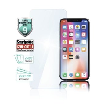 Протектор от закалено стъкло /Tempered Glass/ Hama Premium Crystal Glass за Apple iPhone XS Max, Nano Tech покритие | JAR Computers Протектор HAMA Premium за Apple iPhone XS Max