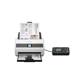 Скенер Epson WorkForce DS-870N, 600 dpi, A4, двустранно сканиране, ADF, USB, бял | JAR Computers Epson WorkForce DS-870N