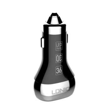 Зарядно устройство LDNIO C2 2xUSB QC3.0 Черен