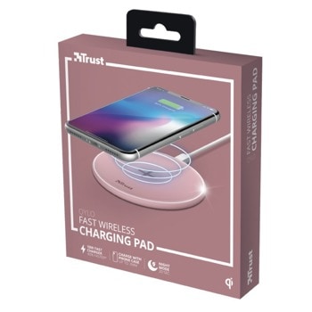 Trust Qylo Fast Wireless Charging Pad Pink 23866