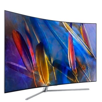 Телевизор Samsung QE49Q7CAM с подарък клавиатура Logitech Wireless Touch K400 Plus, 49" (124.46 cm), 4K Smart Curved QLED TV, T2/C/S2 x2, LAN, Wi-Fi, 4x HDMI, 3x USB | JAR Computers Samsung QE49Q7CAM + Logitech K400 Plus