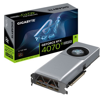 Видео карта Nvidia GF RTX 4070 Ti Super, 16GB, Gigabyte AI TOP, PCI-E 4.0, GDDR6X, 256-bit, DisplayPort, HDMI | JAR Computers Gigabyte GF RTX 4070 Ti Super AI TOP