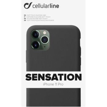 Cellular Line Sensation за iPhone 11 Pro, Черен