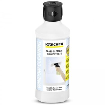 Почистващ препарат за стъкла и прозорци Karcher RM500, 500ml, подходящ за следните продукти от гамата на Karcher: WV 50 Plus, WV 5 Plus, WV 60 Plus, WV 2 Plus | JAR Computers Karcher RM500 за WV 6.295-933.0