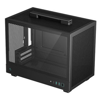 Кутия DeepCool CH160, Mini-ITX, 1x USB 3.2 Gen 2 Type-C, 2x USB 3.0, с прозорец, черна, без захранване | JAR Computers DeepCool CH160 R-CH160-BKNGI0-G-1