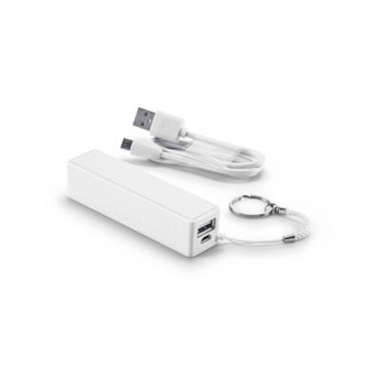 Външна батерия /power bank/ Hi!dea, 2000 mAh, бяла, 1x microUSB Type B, 1x USB Type A | JAR Computers Hi!dea 2000 mAh white