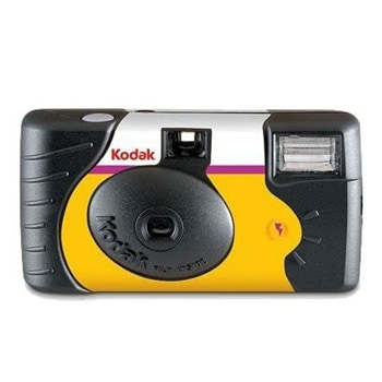 Фотоапарат Kodak Power Flash, за еднократна употреба, 39 кадъра, светкавица, сив/жълт | JAR Computers Фотоапарат Kodak Power Flash 39 кадъра