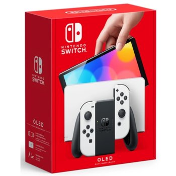 Конзола Nintendo Switch OLED, 64GB, бяла | JAR Computers Nintendo Switch OLED White