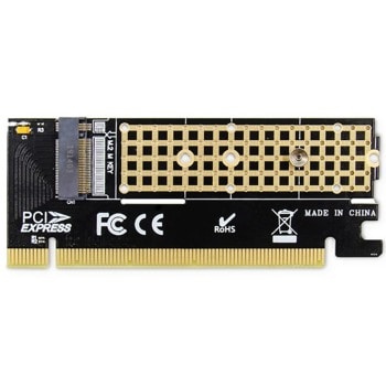 Aдаптер Assmann DS-33171, от PCIe 3.0 x16 към 1x M.2 M key, поддържа M.2 (22x30/42/60/80 mm) image