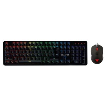 Комплект клавиатура и мишка FanTech MVP-861, оптична мишка (3200 dpi), кабел 1.6m, механична, подсветка, USB, черен | JAR Computers Гейминг комплект FanTech MVP-861