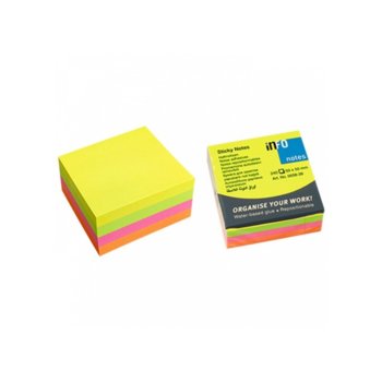 Самозалепващи листчета Info, 240л., размер 51x51mm, различни цветове | JAR Computers Info Самозалепващи листчета