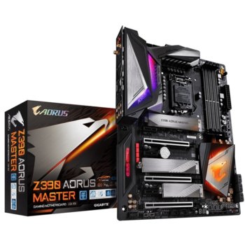 Дънна платка Gigabyte Z390 Aorus Master, Z390, 1151, DDR4, PCI-E(HDMI)(CF & SLI), 6x SATA 6Gb/s, 3x M.2 Slot, 1x USB Type-C, RGB Fusion 2.0, Wi-Fi, Bluetooth, ATX | JAR Computers Gigabyte Z390 AORUS MASTER