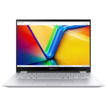 Лаптоп Asus Vivobook S 14 Flip TN3402YA-KN731 (90NB1112-M002D0)(сребрист), осемядрен AMD Ryzen 7 7730U 2.0/4.5GHz, 14" (35.56cm) 2.8K OLED 90Hz Touch Display, (HDMI), 16GB DDR4, 1TB SSD NVMe, 1x USB 3.2 Gen 2 Type-C, Windows 11 Home | JAR Computers Лаптоп Asus Vivobook S 14 Flip OLED TN3402YA-KN731