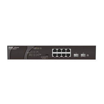 Суич Ruijie RG-ES110GDS-P, 1000 Mbps, 10 порта, 8x 10/100/1000Mbps RJ45 PoE+, 2x 10/100/1000Base-X SFP | JAR Computers Ruijie RG-ES110GDS-P