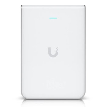 Точка за достъп Ubiquiti U7-Pro-Wall, 11000Mbps, 2.4GHz (688Mpbs)/ 5GHz (4324Mbps)/ 6GHz (5764Mbps), 1x 100/1000/2500 RJ-45(PoE+), 2x вътрешни антени | JAR Computers Ubiquiti U7-Pro-Wall