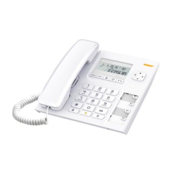 Стационарен телефон Alcatel Temporis 56, дисплей, функция "свободни ръце", бутон "mute", бял image