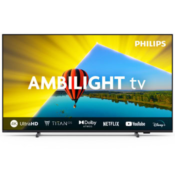 Телевизор Philips 55PUS8079/12, 55" (139.7cm) 4K/UHD LED Smart TV, HDR, DVB-C/T/T-HD/T2/T2-HD, Wi-Fi, Bluetooth, LAN, 3x HDMI, 2x USB | JAR Computers Philips 55PUS8079/12