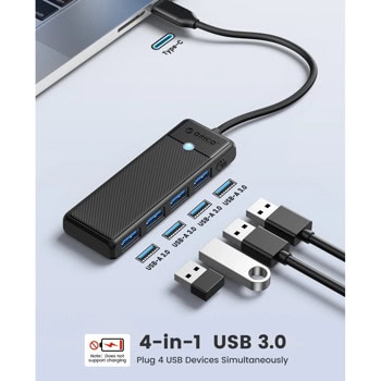 usb хъб orico papw4a-c3-015-wh-ep